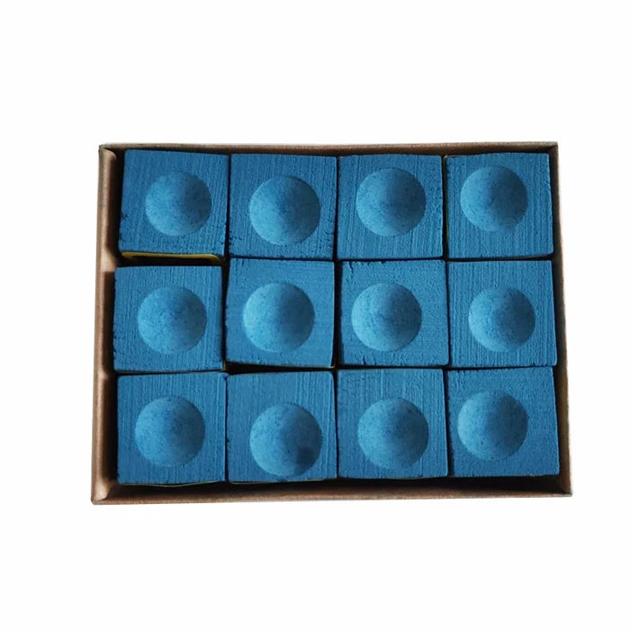 12pcs Pool Cue Chalk Billiard Chalk Cue Stick No-slip Chalk