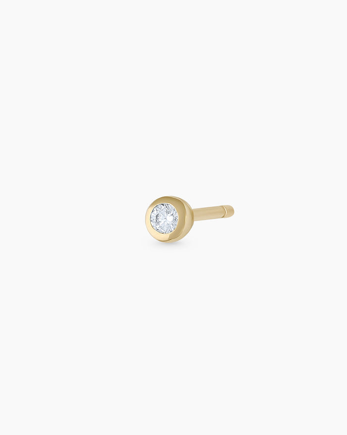 Classic Diamond Stud || option::14K Solid Gold