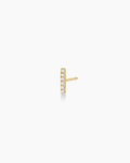 Diamond Bar Stud || option::14K Solid Gold