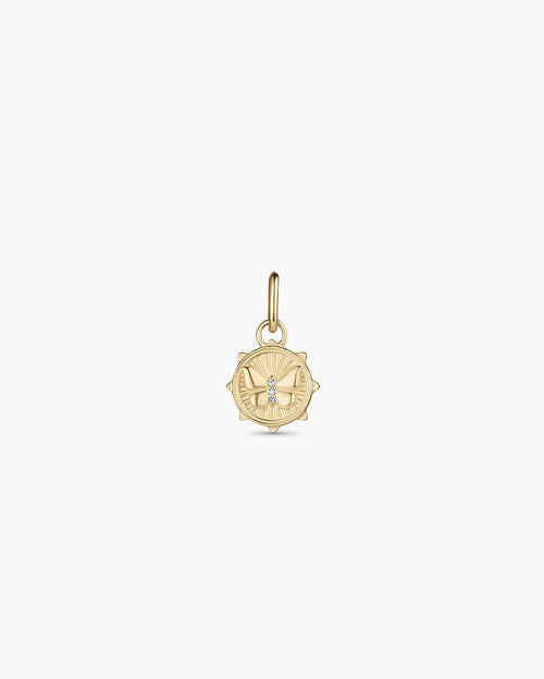Diamond Butterfly Charm || option::14K Solid Gold