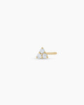 Diamond triangle stud || option::14K Solid Gold