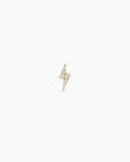 Diamond Lightning StudLightning earring || option::14K Solid Gold