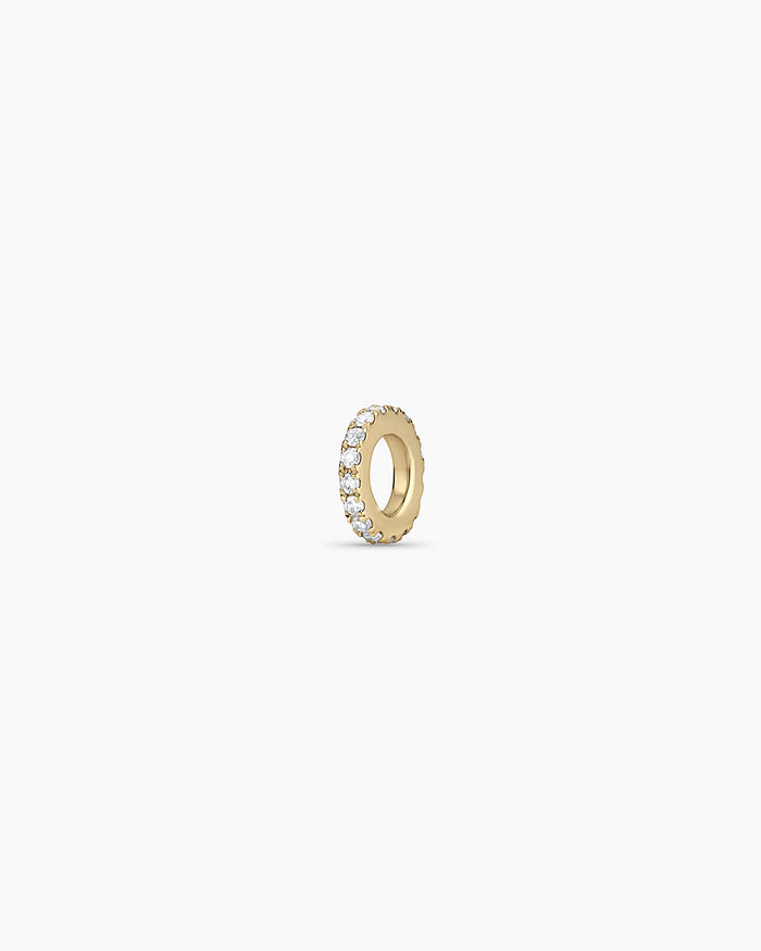 Diamond Pavé Halo Charm || option::14K Solid Gold