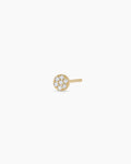 Diamond Pave Studs || option::14K Solid Gold