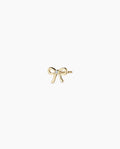 Diamond Put a Bow on it Single Stud || option::14K Solid Gold