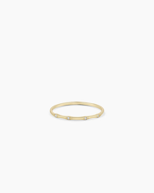 Diamonds Stacking Ring || option::14K Solid Gold