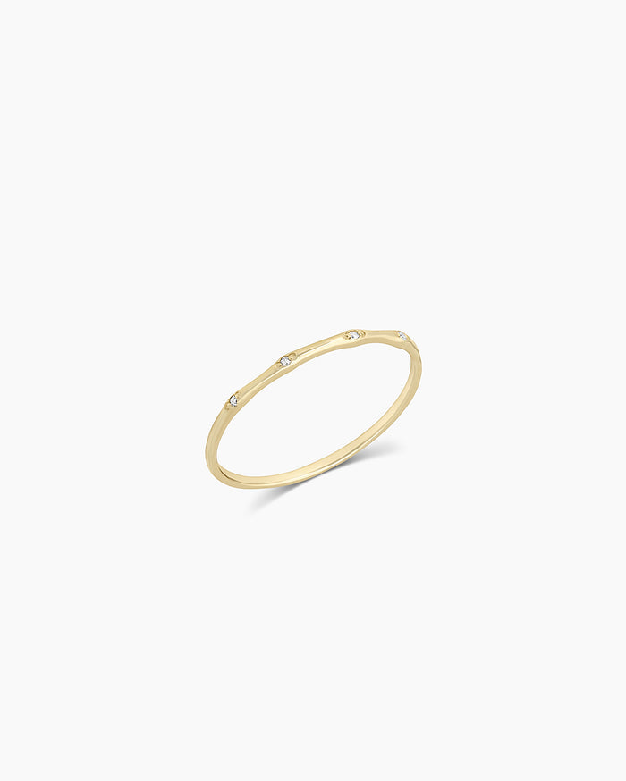 Diamonds Stacking Ring || option::14K Solid Gold