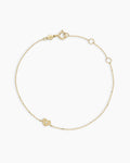 Diamond Vintage Heart Bracelet || option::14K Solid Gold