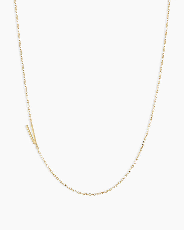 14K Solid Gold / V
