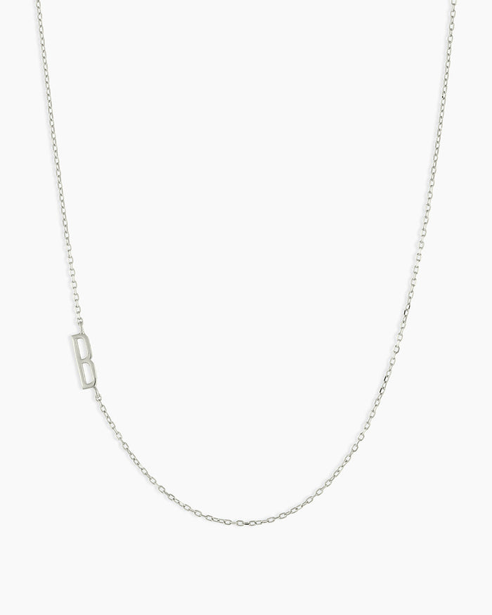 14K Solid White Gold / B
