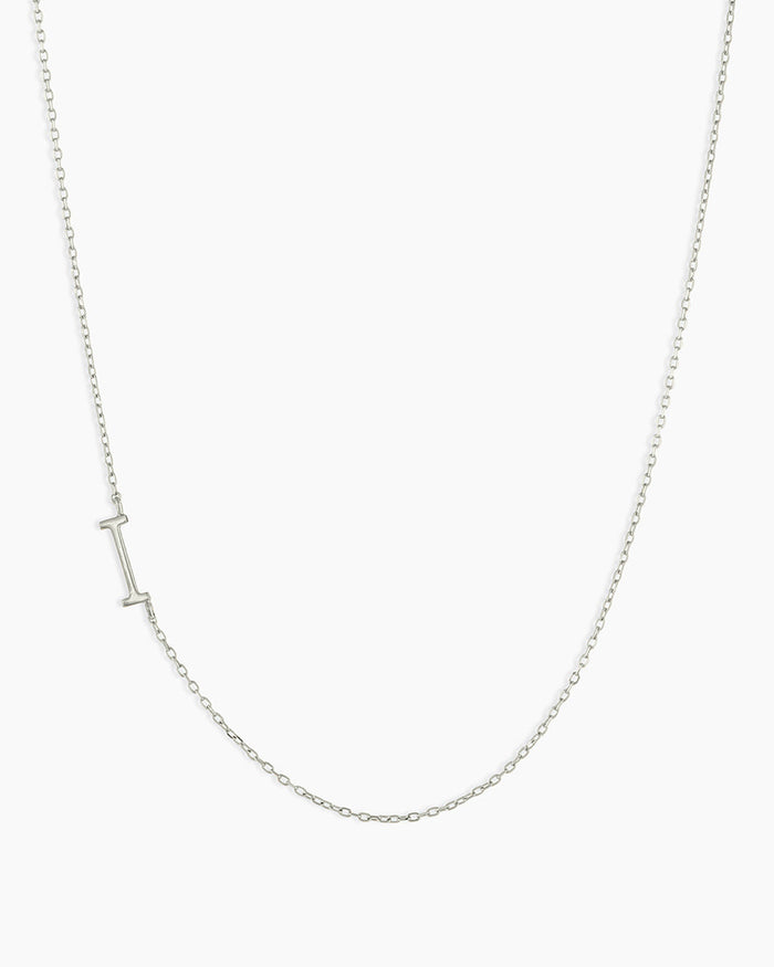 14K Solid White Gold / I