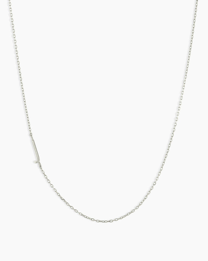 14K Solid White Gold / J