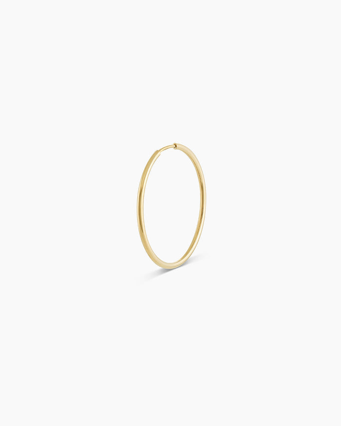 Classic Gold Hoop || option::14K Solid Gold, 22mm