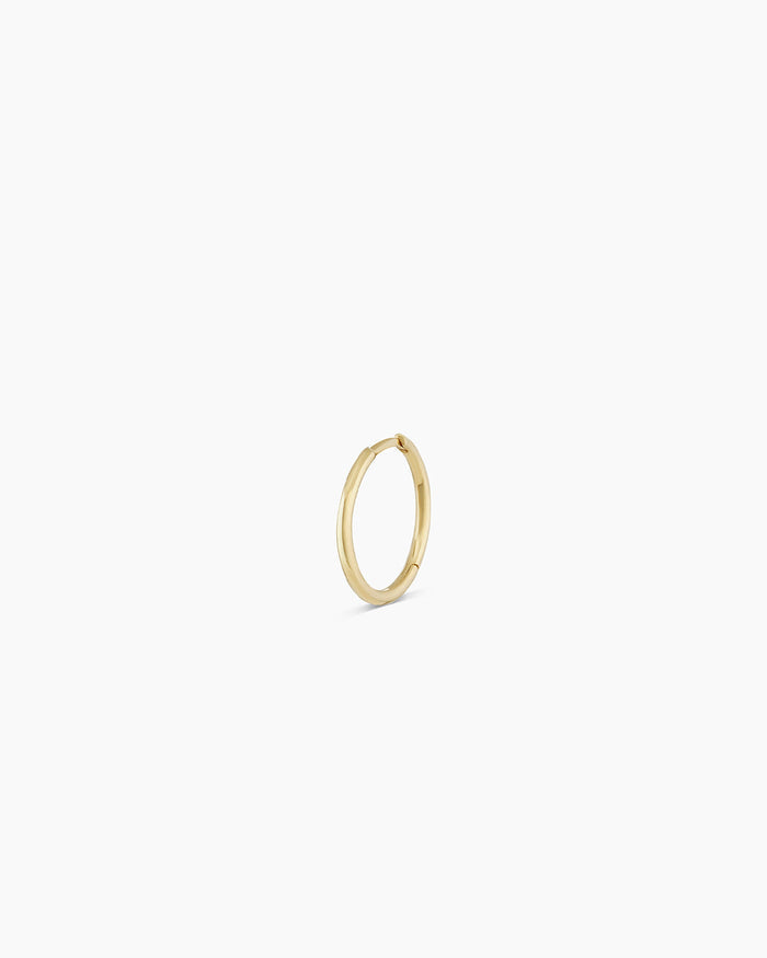Classic Gold Huggie || option::14K Solid Gold, 11mm