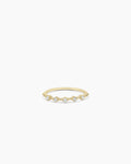 Cluster White Topaz Ring || option::14K Solid Gold