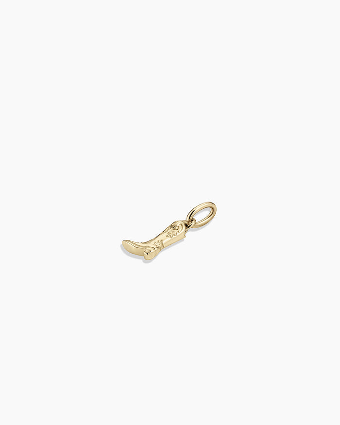 14K Gold Cowboy Boot Charm || option::14K Solid Gold
