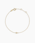 14k Gold Crew Alphabet Bracelet || option::14K Solid Gold, A