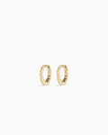 14K Gold Crew Huggies 8mm || option::14K Solid Gold