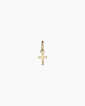 14K Gold Cross Charm || option::14K Solid Gold