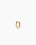 14K Gold Everyday Single Huggie || option::14K Solid Gold, 9mm