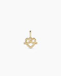 14K Gold Love Knot Charm || option::14K Solid Gold