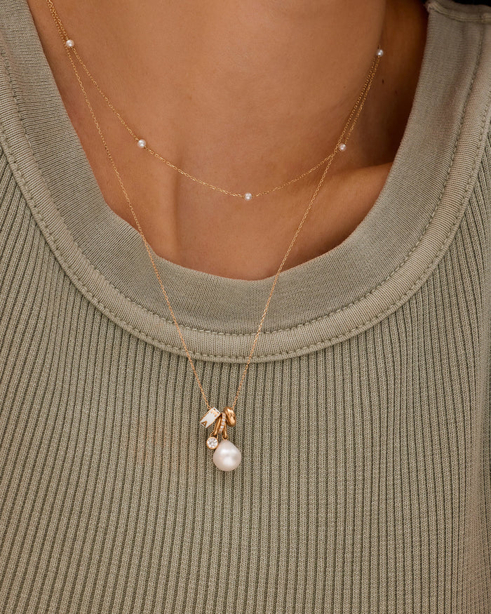 14K Gold Mama Halo Charm || option::14K Solid Gold