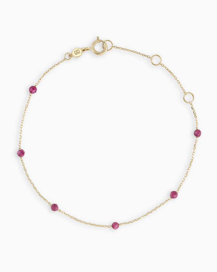 14K Solid Gold / Ruby - July