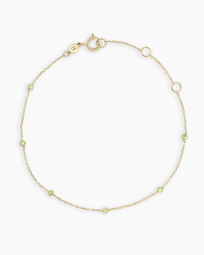 14K Solid Gold / Peridot - August