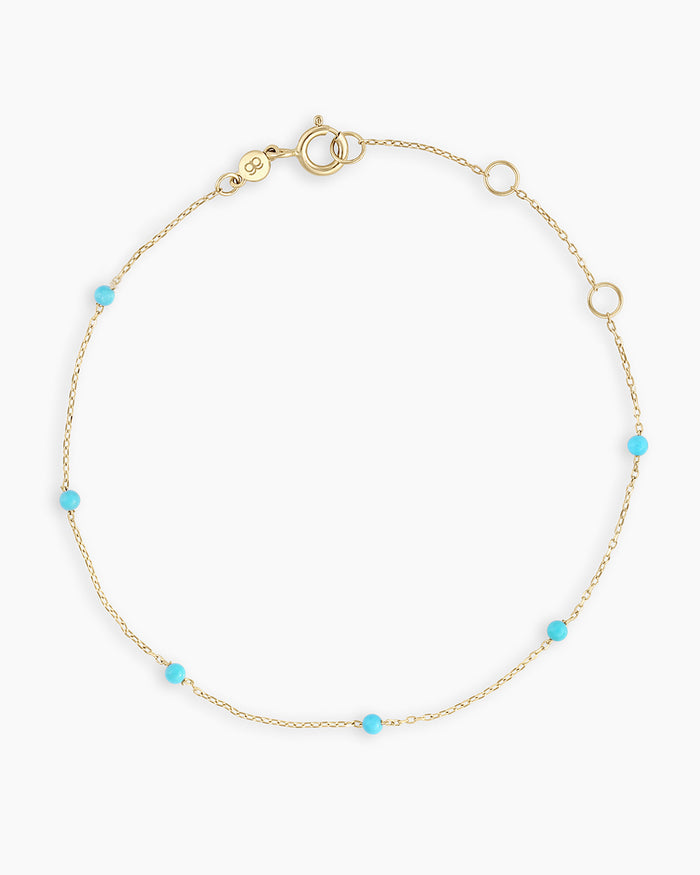 14K Solid Gold / Turquoise - December
