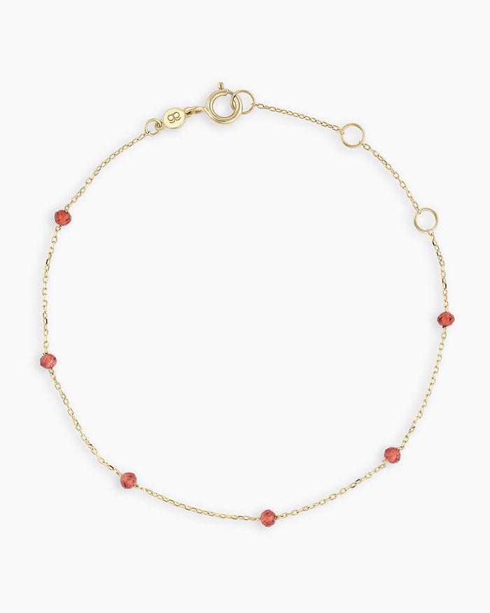 14K Solid Gold / Garnet - January