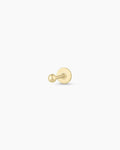 14K Gold Newport Threaded Flatback Studs || option::14K Solid Gold