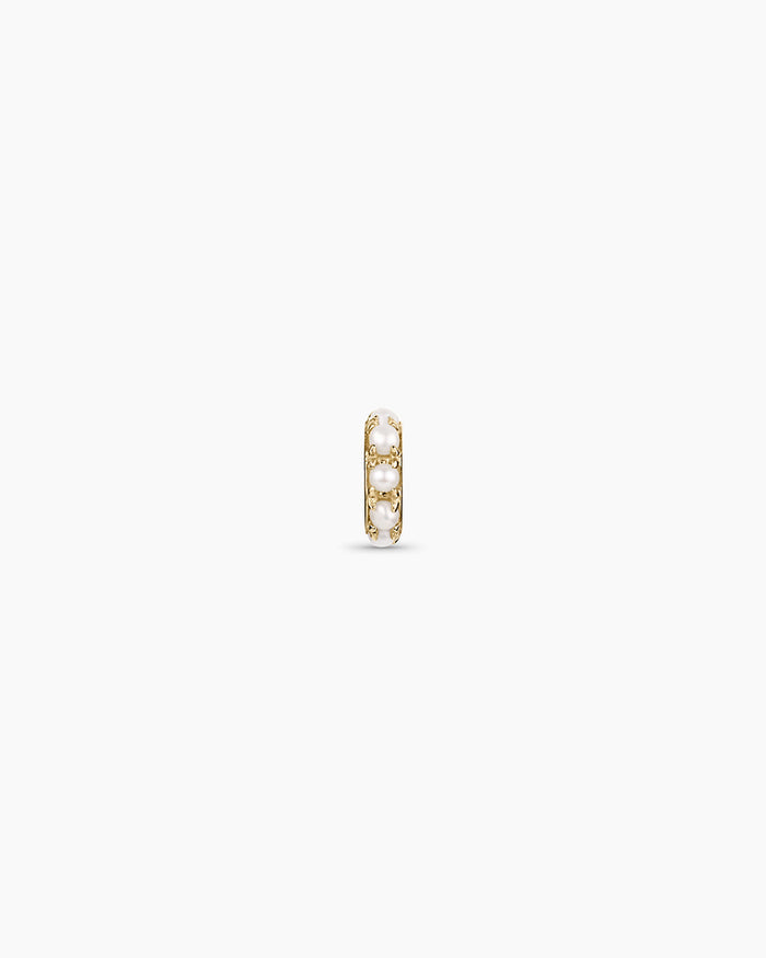 14K Gold Pearl Halo Charm || option::14K Solid Gold