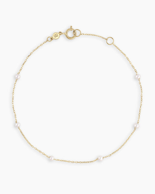 Pearl Newport Bracelet || option::14K Solid Gold