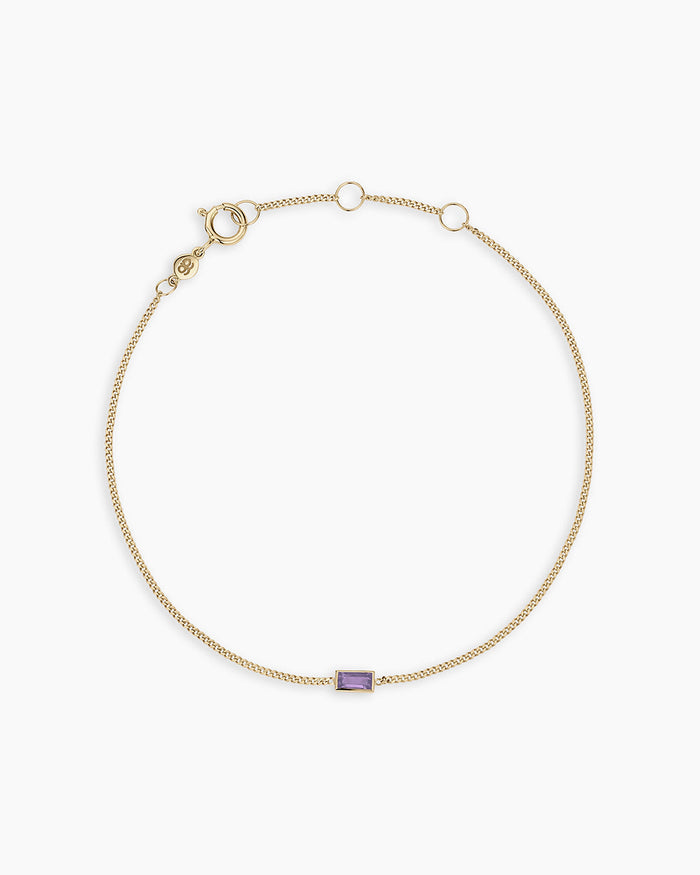14K Solid Gold / Amethyst - February