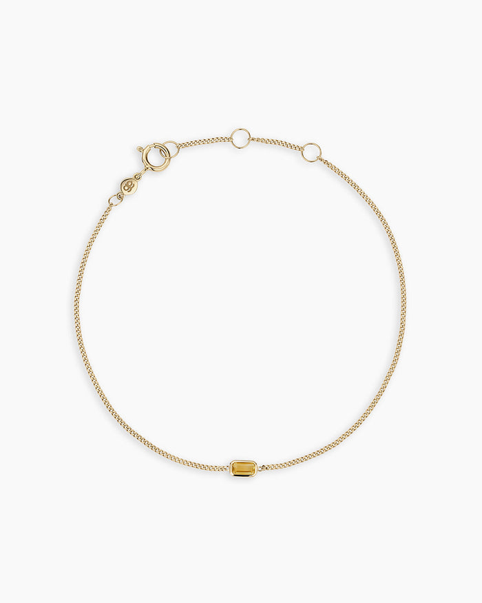 14K Solid Gold / Citrine - November