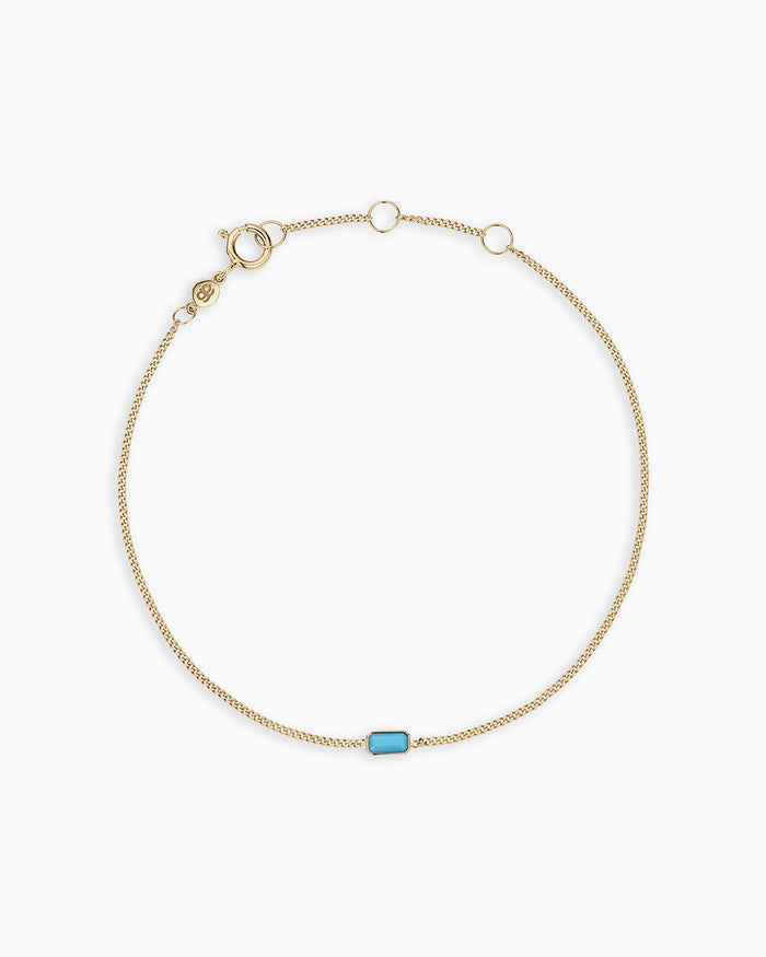 14K Solid Gold / Turquoise - December