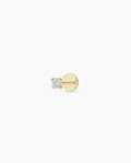 Lab Grown Diamond Solitaire Flat Back Single Stud || option::14K Solid Gold