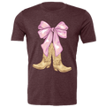 157 Bow Boots-Heather Maroon