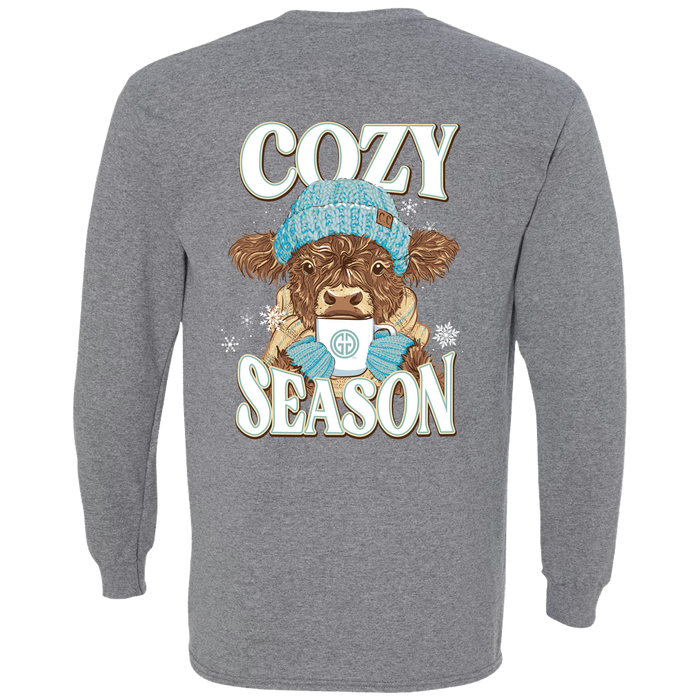 2686 Cozy Season Cow-Graphite Heather