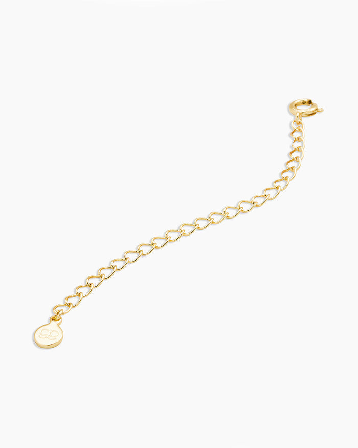 3"18K Gold Plated Necklace Extender || option::18K Gold Plated