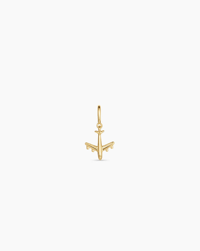 Airplane Parker Charm || option::18K Gold Plated