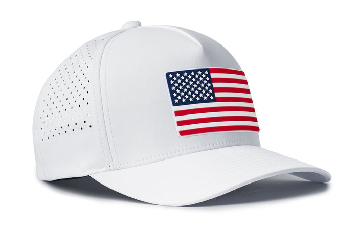 American Flag Performance 5-Panel Hat  |  USA Flexfit Snapback