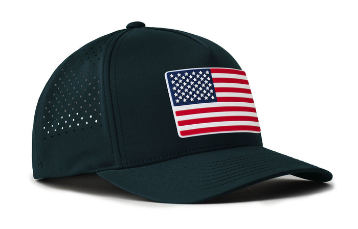 American Flag Performance 5-Panel Hat  |  USA Flexfit Snapback