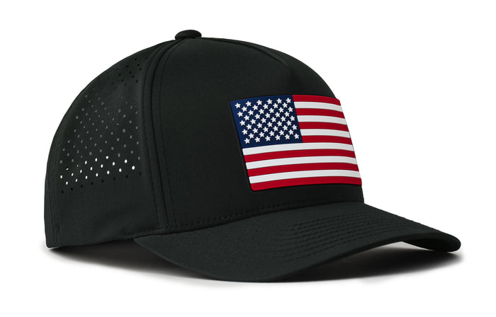 American Flag Performance 5-Panel Hat  |  USA Flexfit Snapback