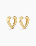 Amour Heart Hoops || option::18K Gold Plated