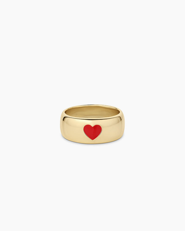 Amour Helium Heart Statement Ring || option::18K Gold Plated