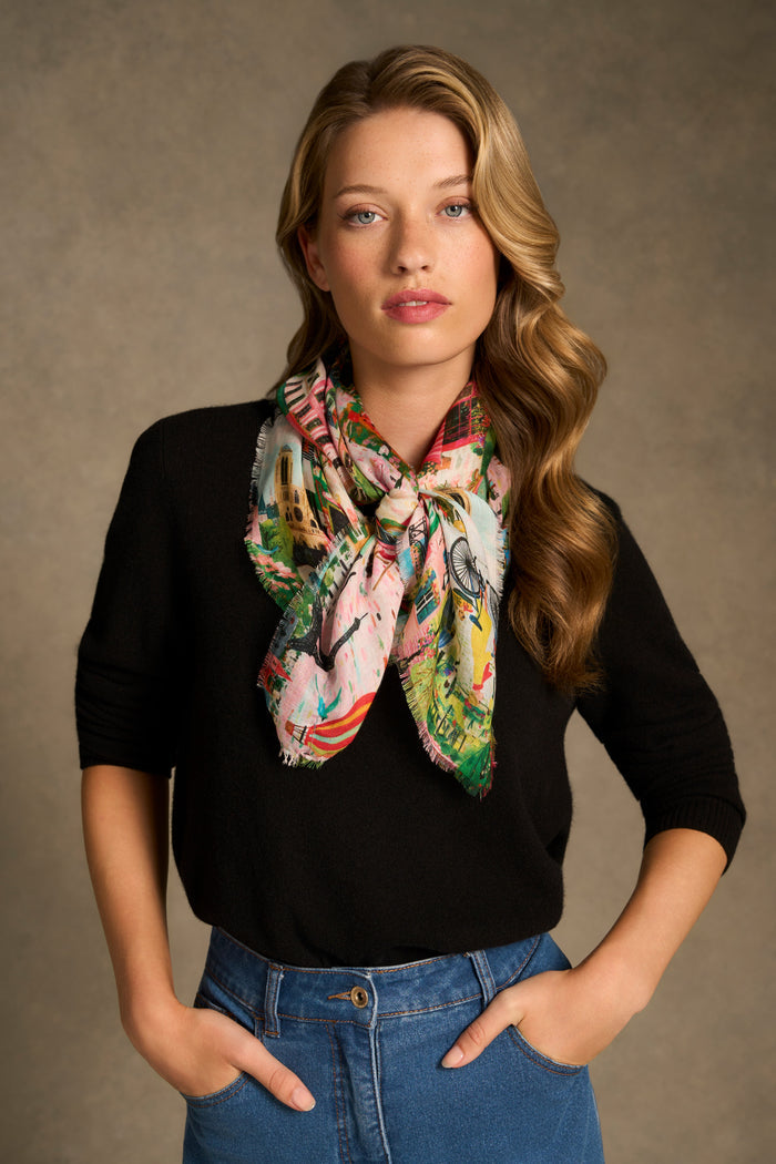 Amour Print Scarf - Multicolour