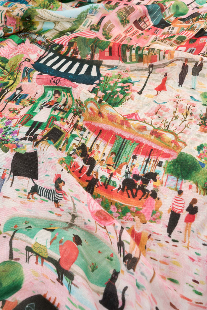 Amour Print Scarf - Multicolour
