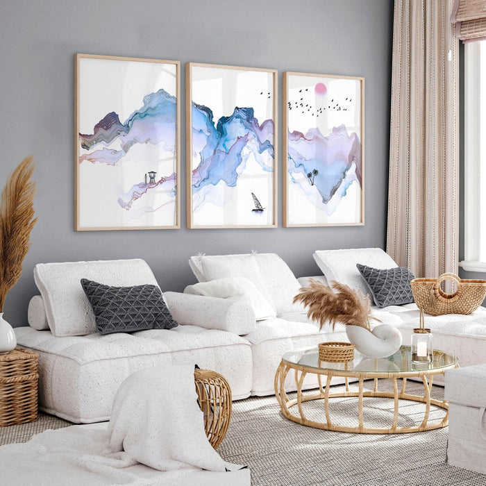 Coastline print | set of 3 wall art prints