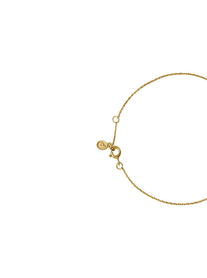 BAGUETTE CHAIN BRACELET IN LAB WHITE SAPPHIRE, 18K GOLD VERMEIL